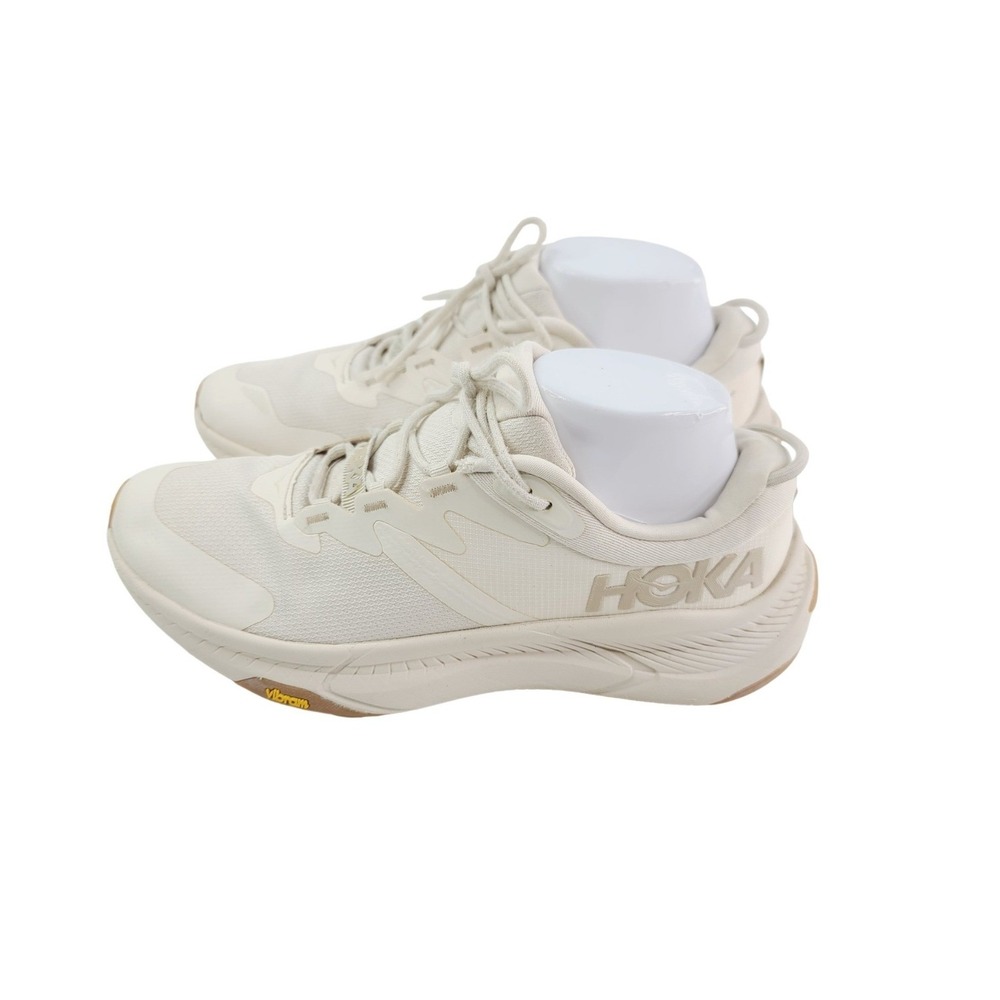 Hoka One One, Athletic Running Shoes, Women's, Size‎ 9.5, White/Beige.